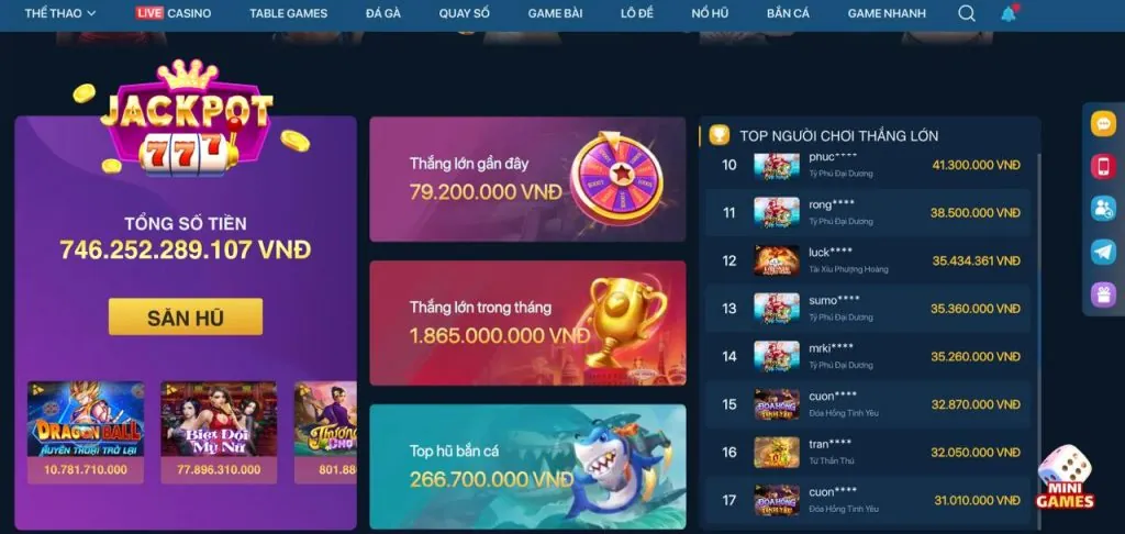 Các loại trò chơi phổ biến tại 3king chính thức